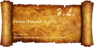 Haselbauer Lili névjegykártya