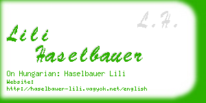 lili haselbauer business card